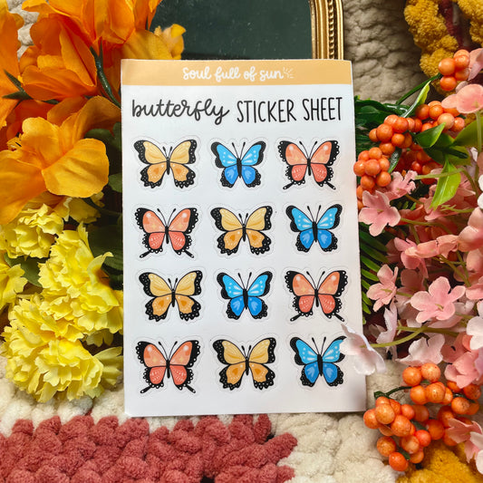 Butterfly sticker sheet