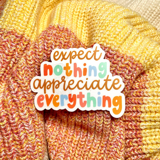 Expect nothing appreciate everything Magnet