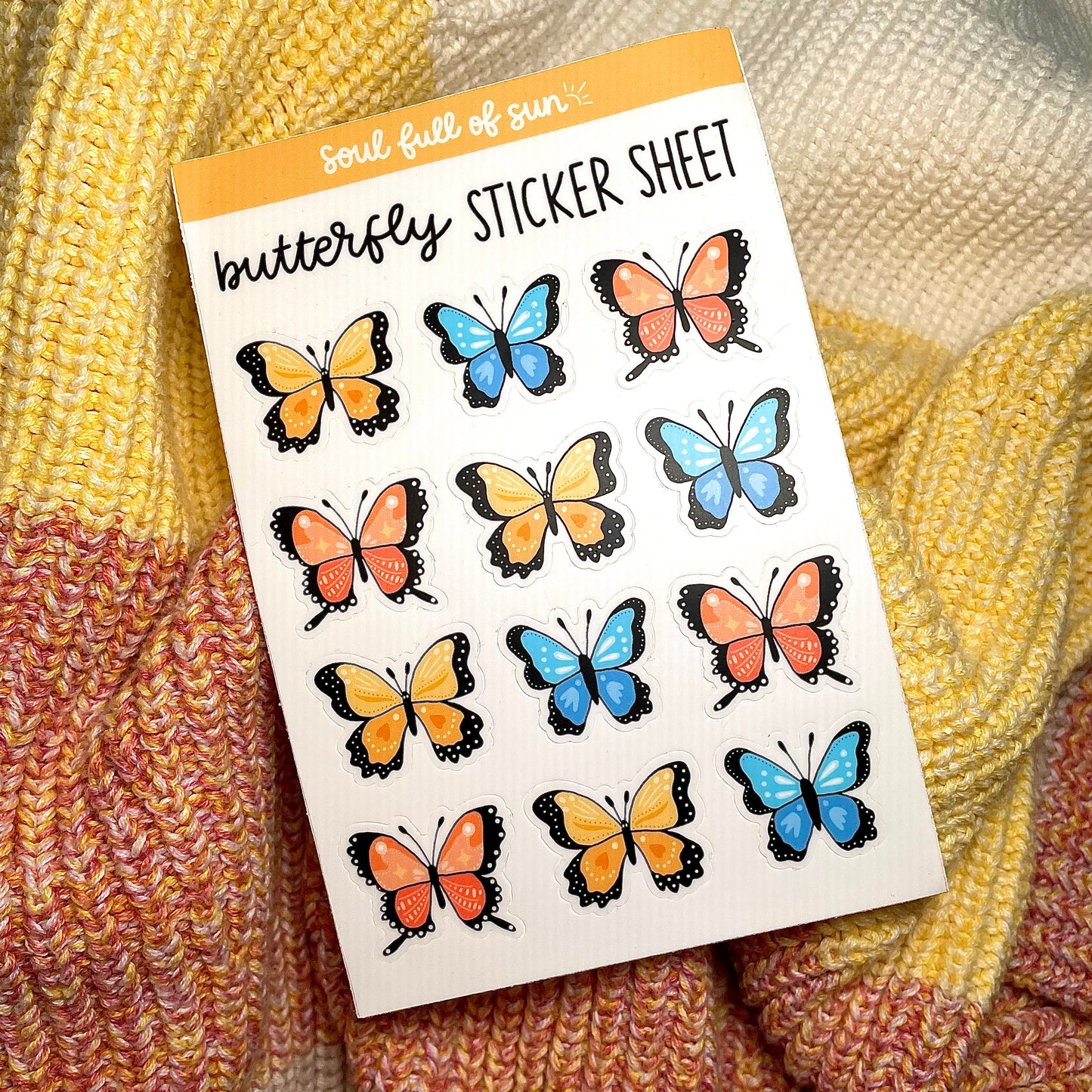 Butterfly sticker sheet