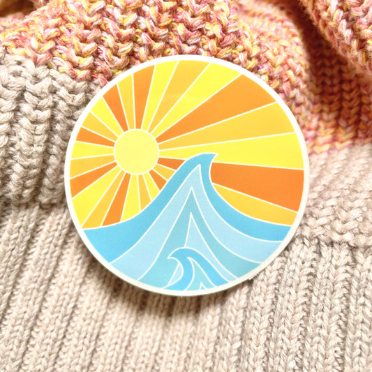 Sun and Waves Sticker